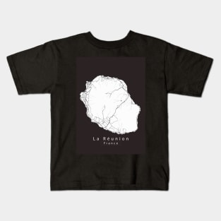 La Reunion France Island Map Kids T-Shirt